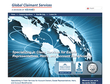 Tablet Screenshot of globalclaimantservices.com